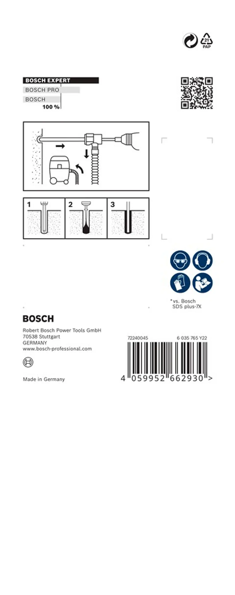 Conjunto de broca para martelo EXPERT SDS Clean plus-8X BOSCH 3