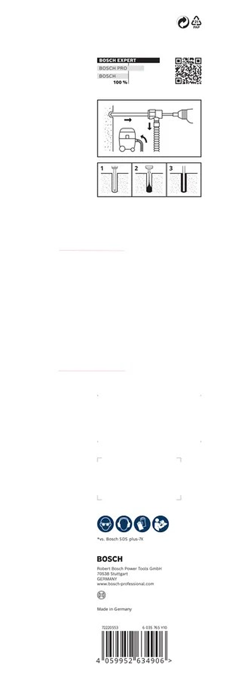 Conjunto de broca para martelo EXPERT SDS Clean plus-8X BOSCH 