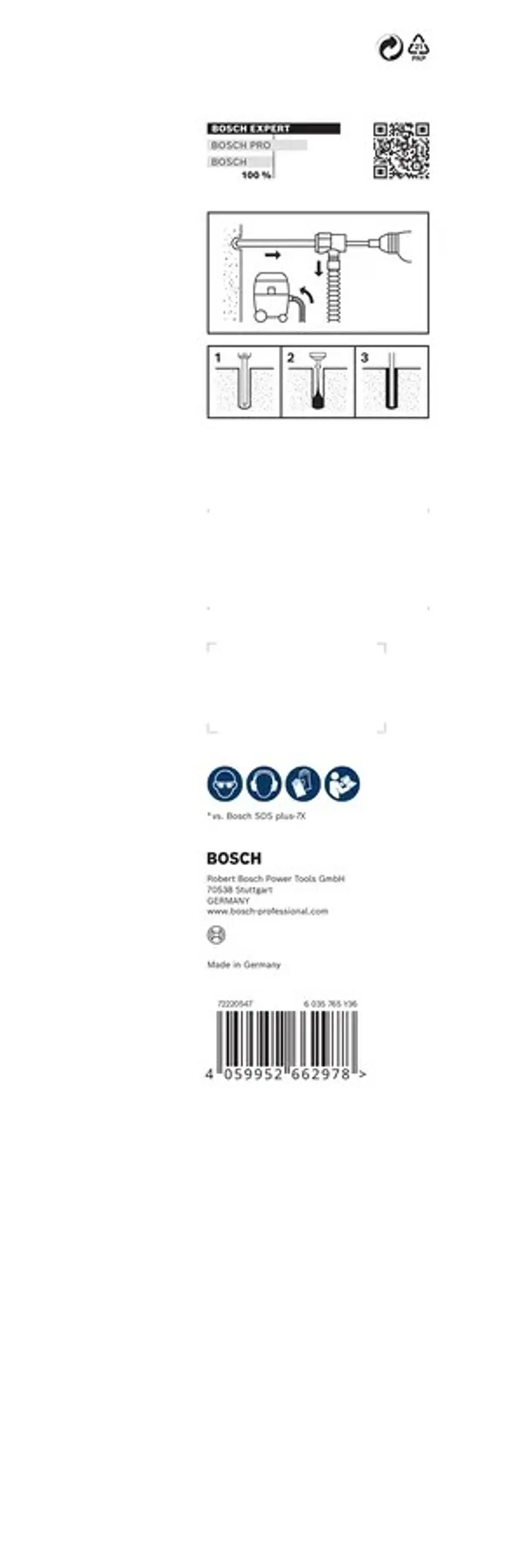 Conjunto de broca para martelo EXPERT SDS Clean plus-8X BOSCH 3