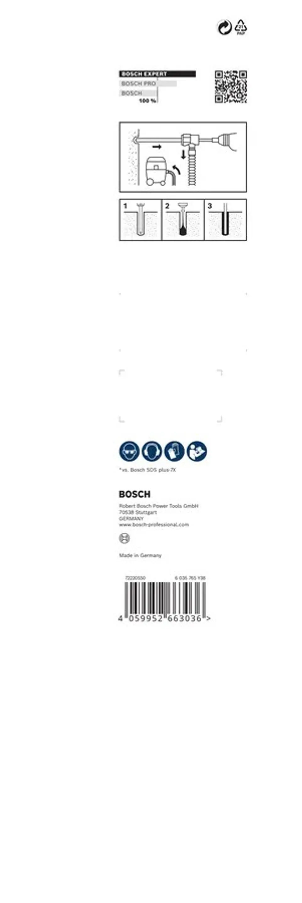 Conjunto de broca para martelo EXPERT SDS Clean plus-8X BOSCH 3