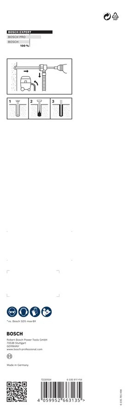 Conjunto de brocas para martelo EXPERT SDS Clean max-8X BOSCH 