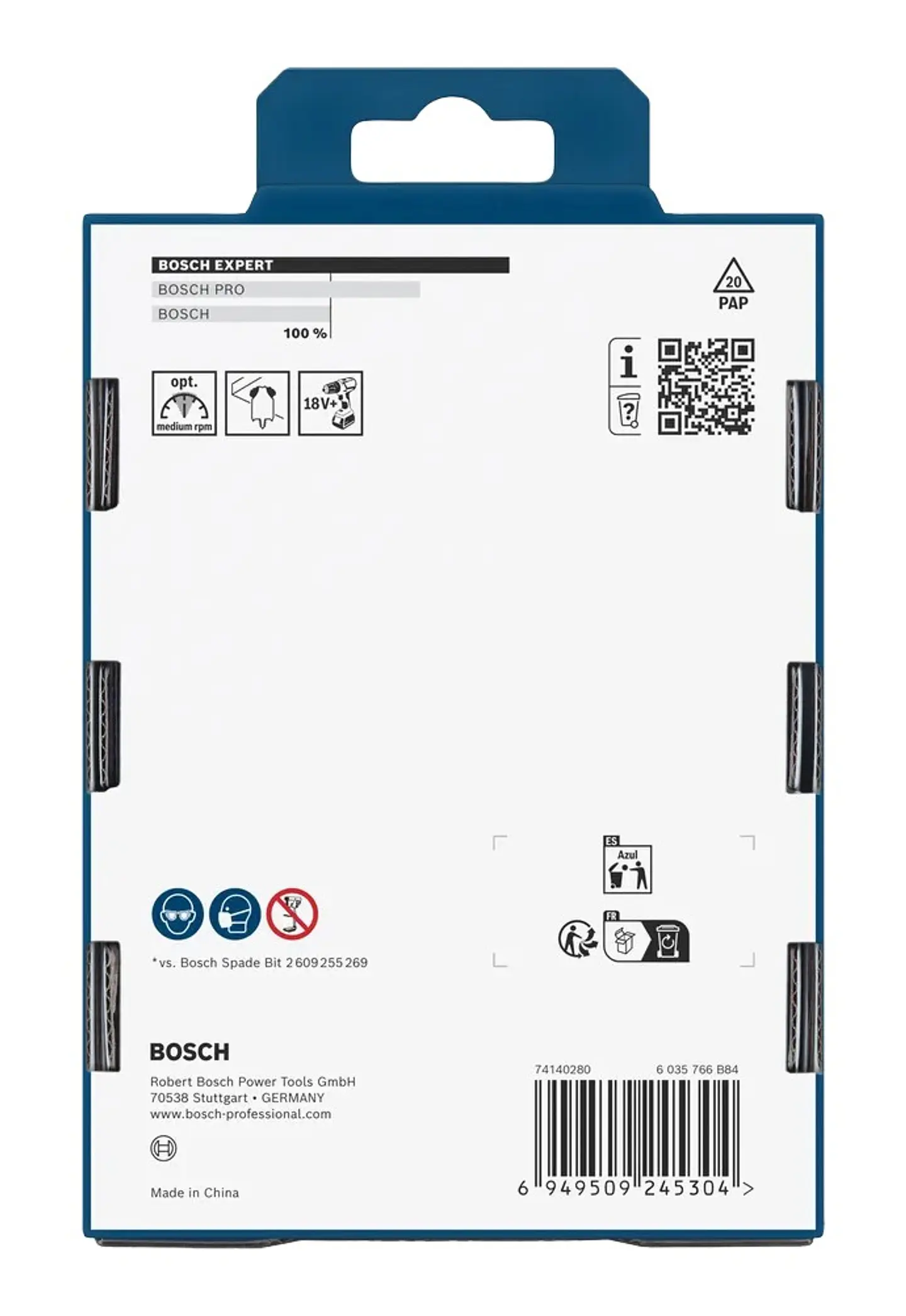 Conjunto de brocas planas EXPERT Self Cut Speed BOSCH  4