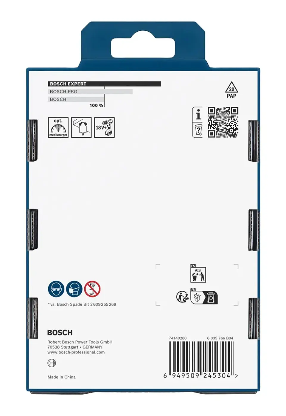 Conjunto de brocas planas EXPERT Self Cut Speed BOSCH  4