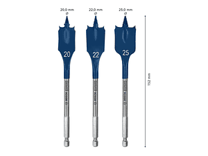 Conjunto de brocas planas EXPERT Self Cut Speed BOSCH 