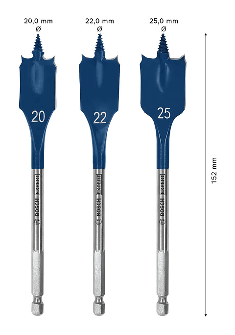 Conjunto de brocas planas EXPERT Self Cut Speed BOSCH 