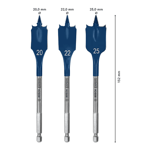 Conjunto de brocas planas EXPERT Self Cut Speed BOSCH  2
