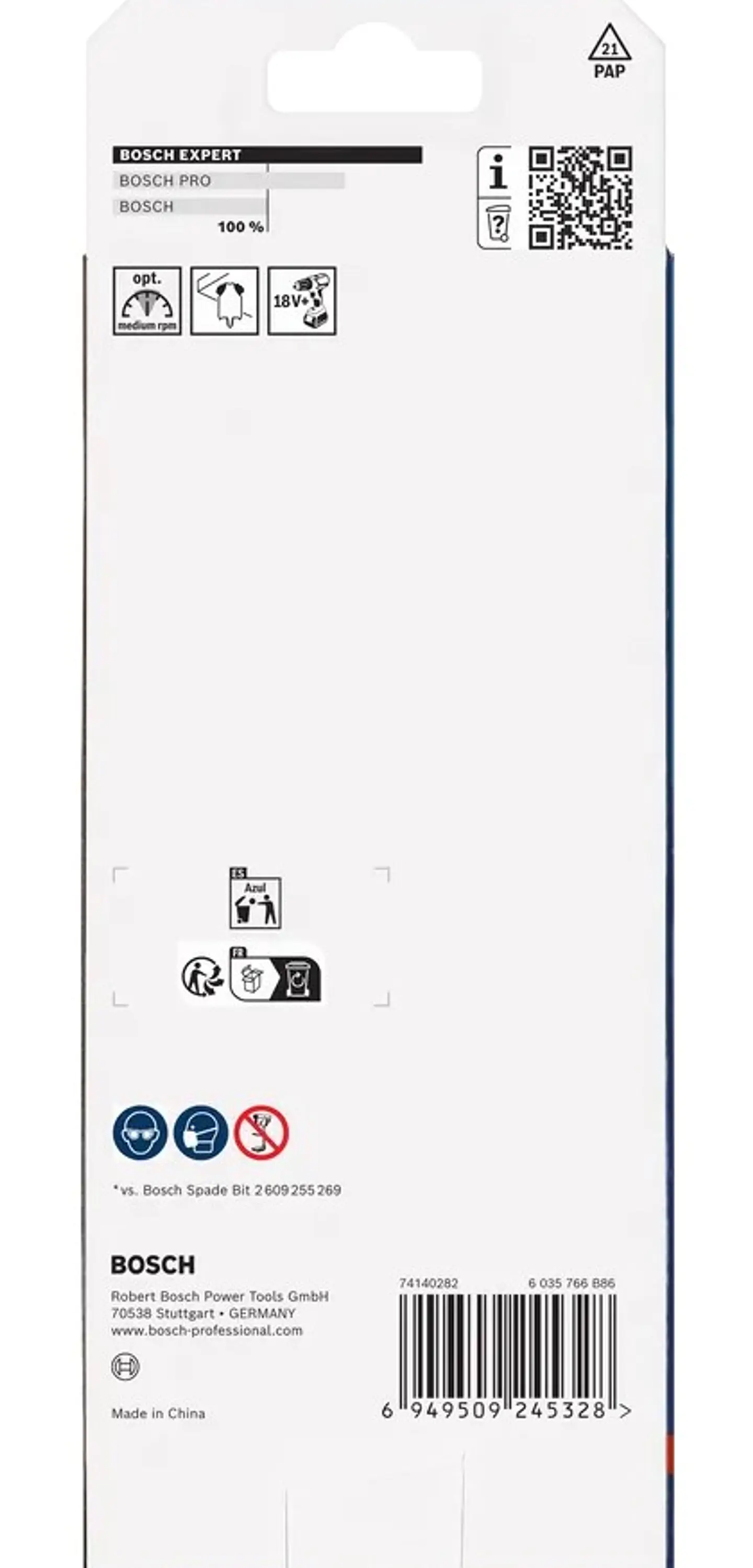 Conjunto de brocas planas EXPERT Self Cut Speed BOSCH 4