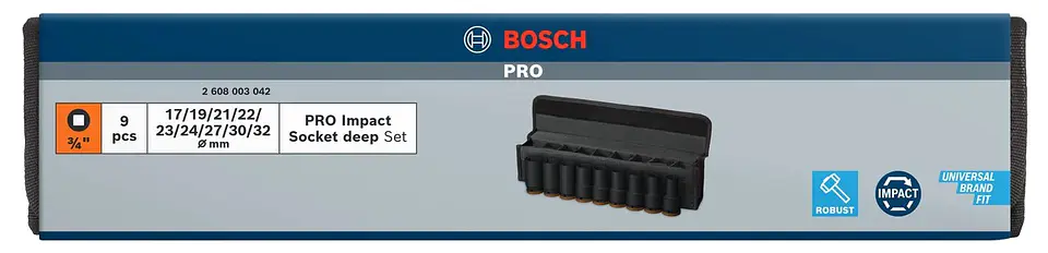 PRO Impact Socket Set BOSCH 4