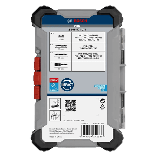 Conjunto de pontas de aparafusar PRO Impact (31 unids) BOSCH  4