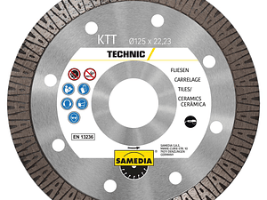Disco Diamante para Grês Porcelânico/Azulejos ø115mm TECHNIC E-KTT SAMEDIA