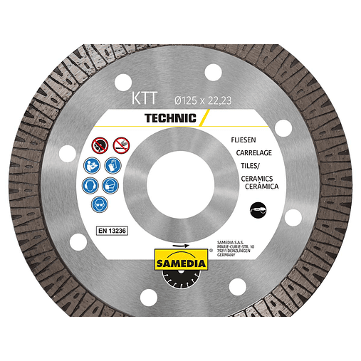 Disco Diamante para Grês Porcelânico/Azulejos ø115mm TECHNIC E-KTT SAMEDIA 1