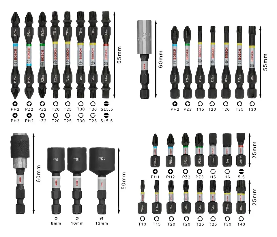 Conjunto de pontas PRO Impact Screwdriver (35 unids) BOSCH  3