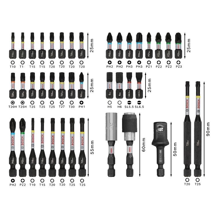 Conjunto de pontas PRO Impact Screwdriver (41 unids) BOSCH  3