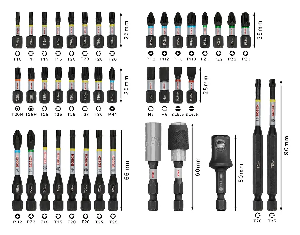 Conjunto de pontas PRO Impact Screwdriver (41 unids) BOSCH  3