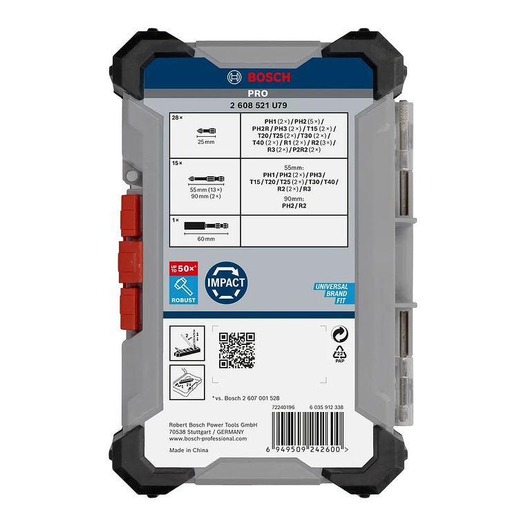 Conjunto de pontas PRO Impact Screwdriver (44 unids) BOSCH  5