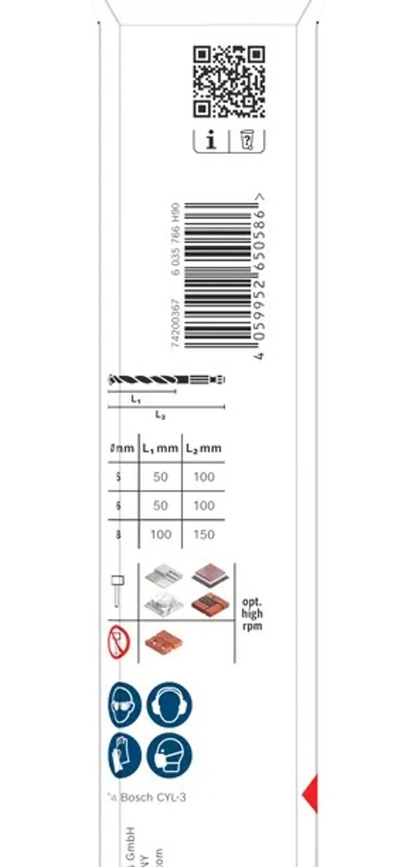 Conjunto de brocas PRO HEX-5 (3 unids) BOSCH  3