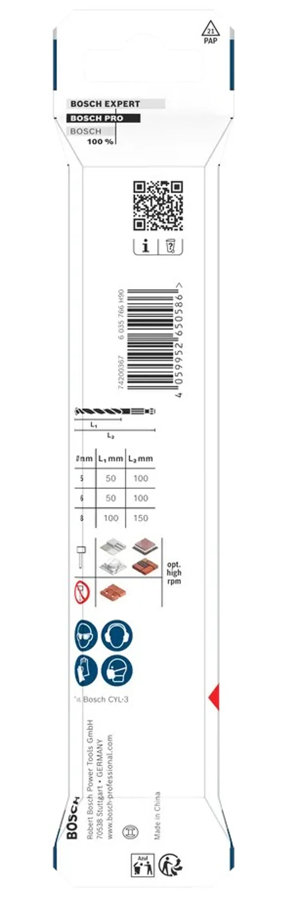 Conjunto de brocas PRO HEX-5 (3 unids) BOSCH  3