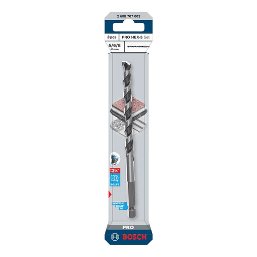 Conjunto de brocas PRO HEX-5 (3 unids) BOSCH  4