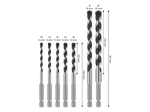 Conjunto de brocas PRO HEX-5 (7 unids) BOSCH