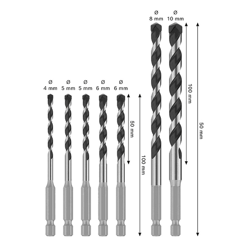 Conjunto de brocas PRO HEX-5 (7 unids) BOSCH 2