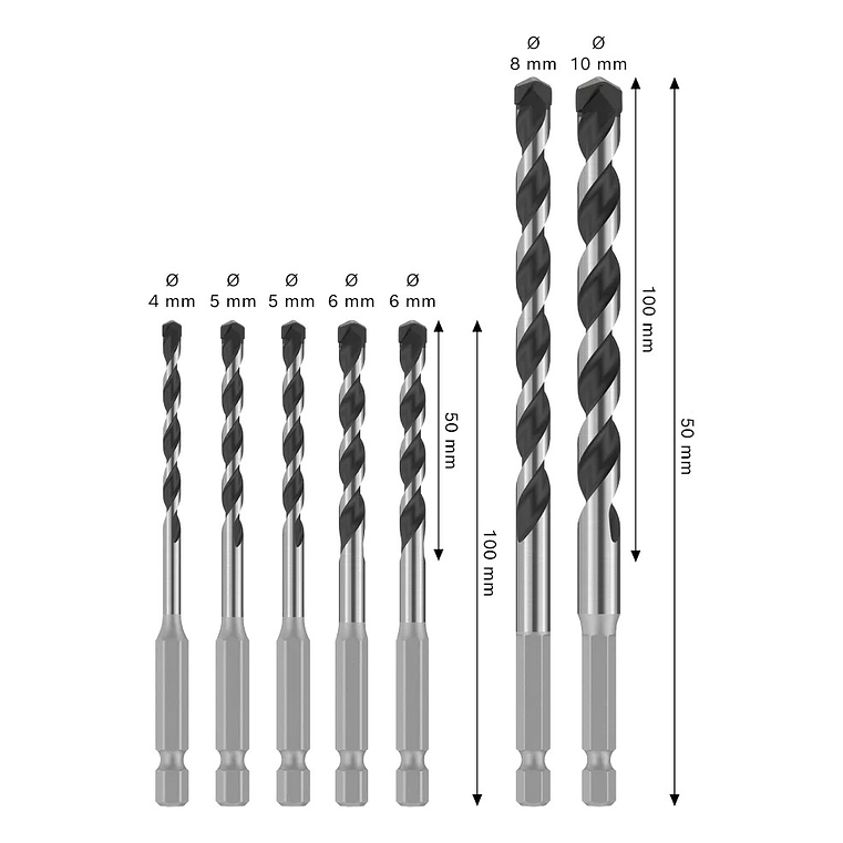 Conjunto de brocas PRO HEX-5 (7 unids) BOSCH 2