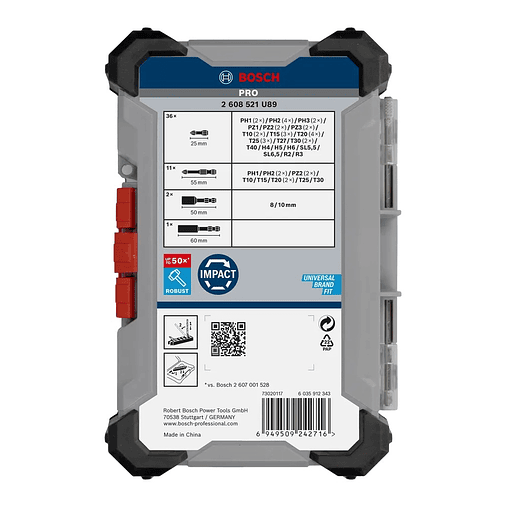 Conjunto de pontas PRO Impact Screwdriver (50 unids) BOSCH  5