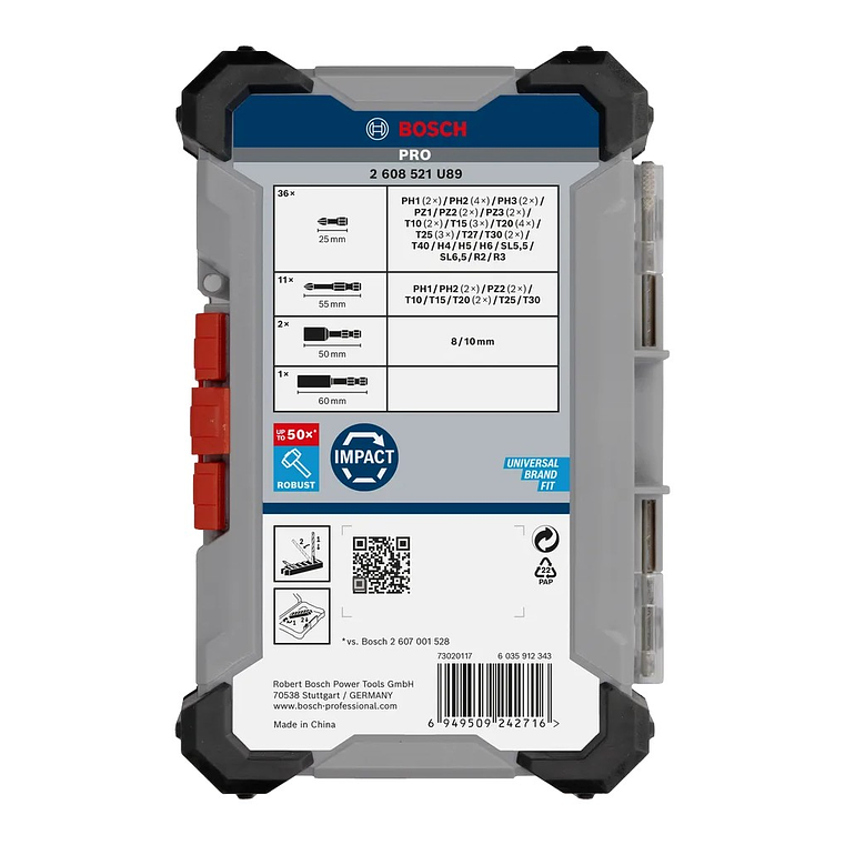 Conjunto de pontas PRO Impact Screwdriver (50 unids) BOSCH  5