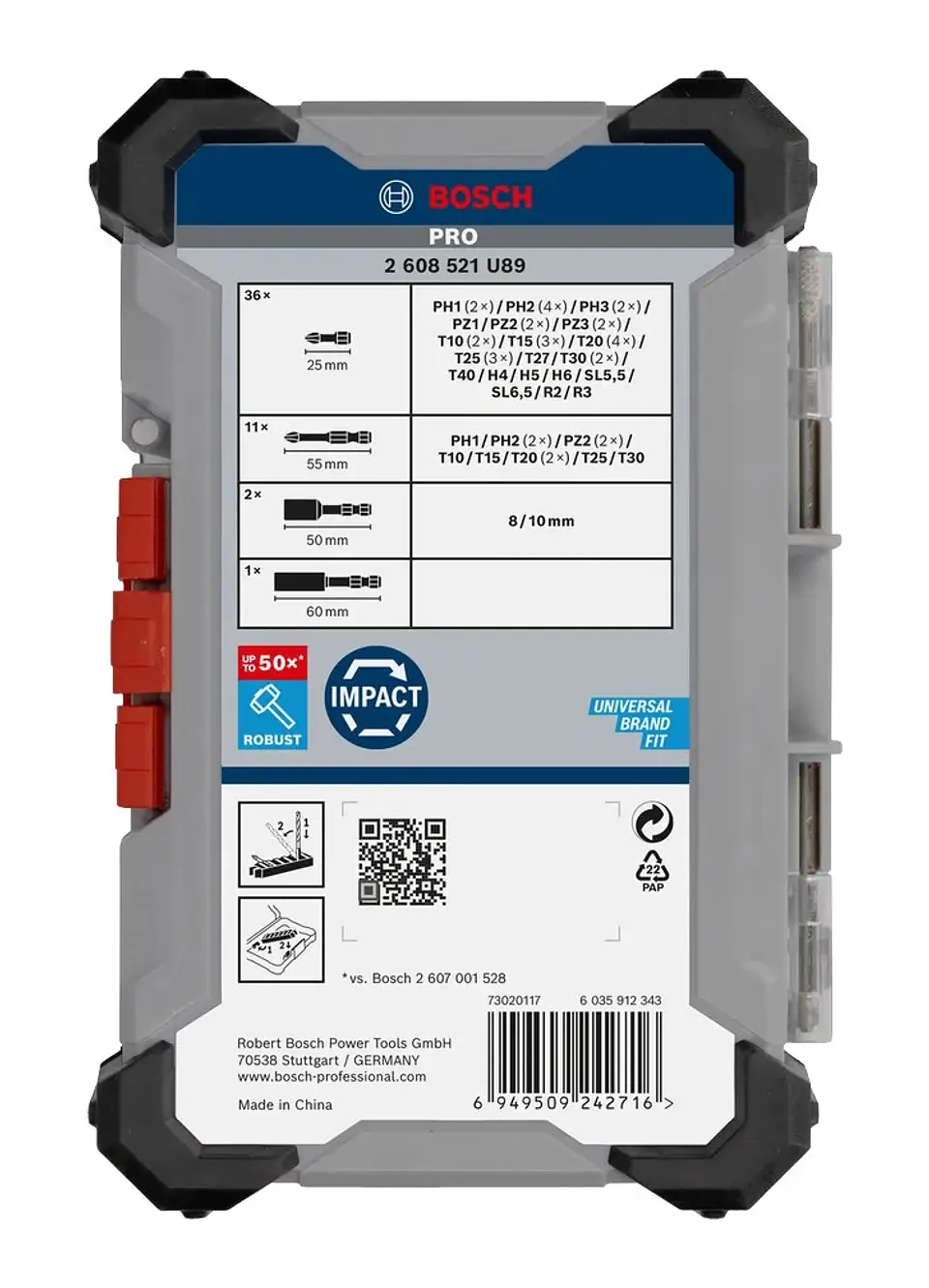 Conjunto de pontas PRO Impact Screwdriver (50 unids) BOSCH  5