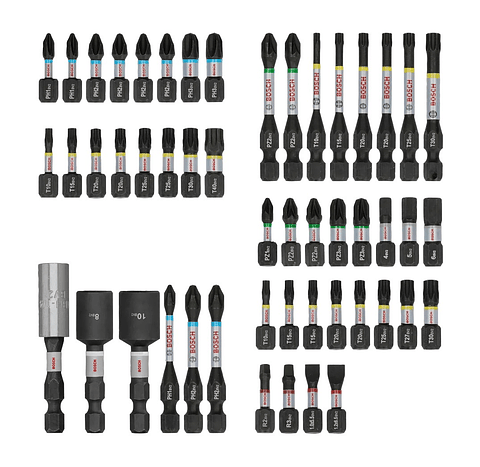 Conjunto de pontas PRO Impact Screwdriver (50 unids) BOSCH 