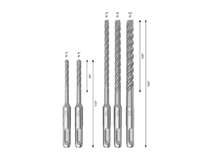 Conjunto de brocas para martelo PRO SDS plus-5X (5 unids) BOSCH