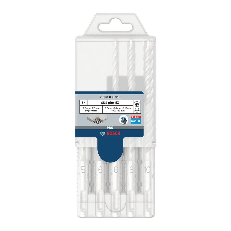 Conjunto de brocas para martelo PRO SDS plus-5X (5 unids) BOSCH 3