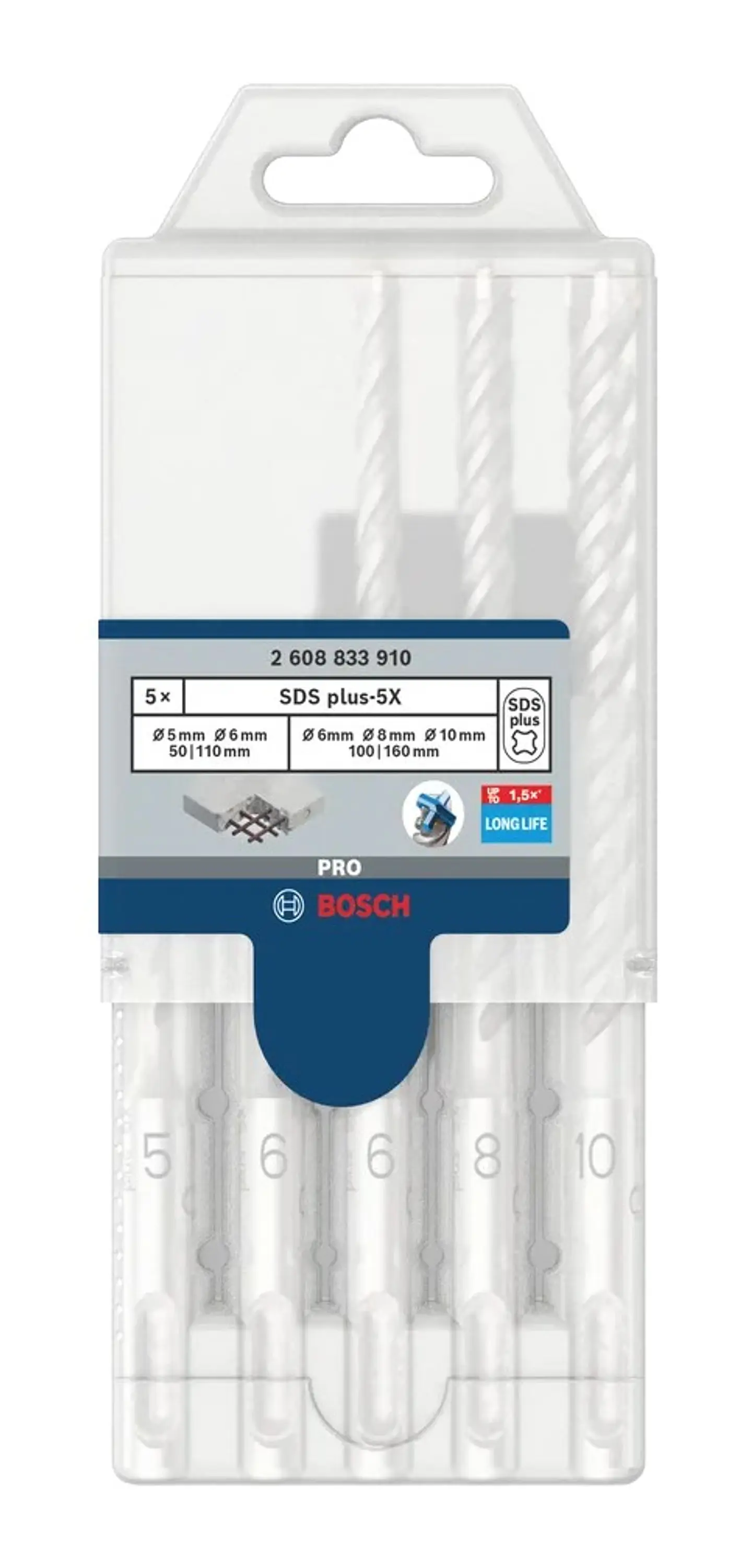 Conjunto de brocas para martelo PRO SDS plus-5X (5 unids) BOSCH 3