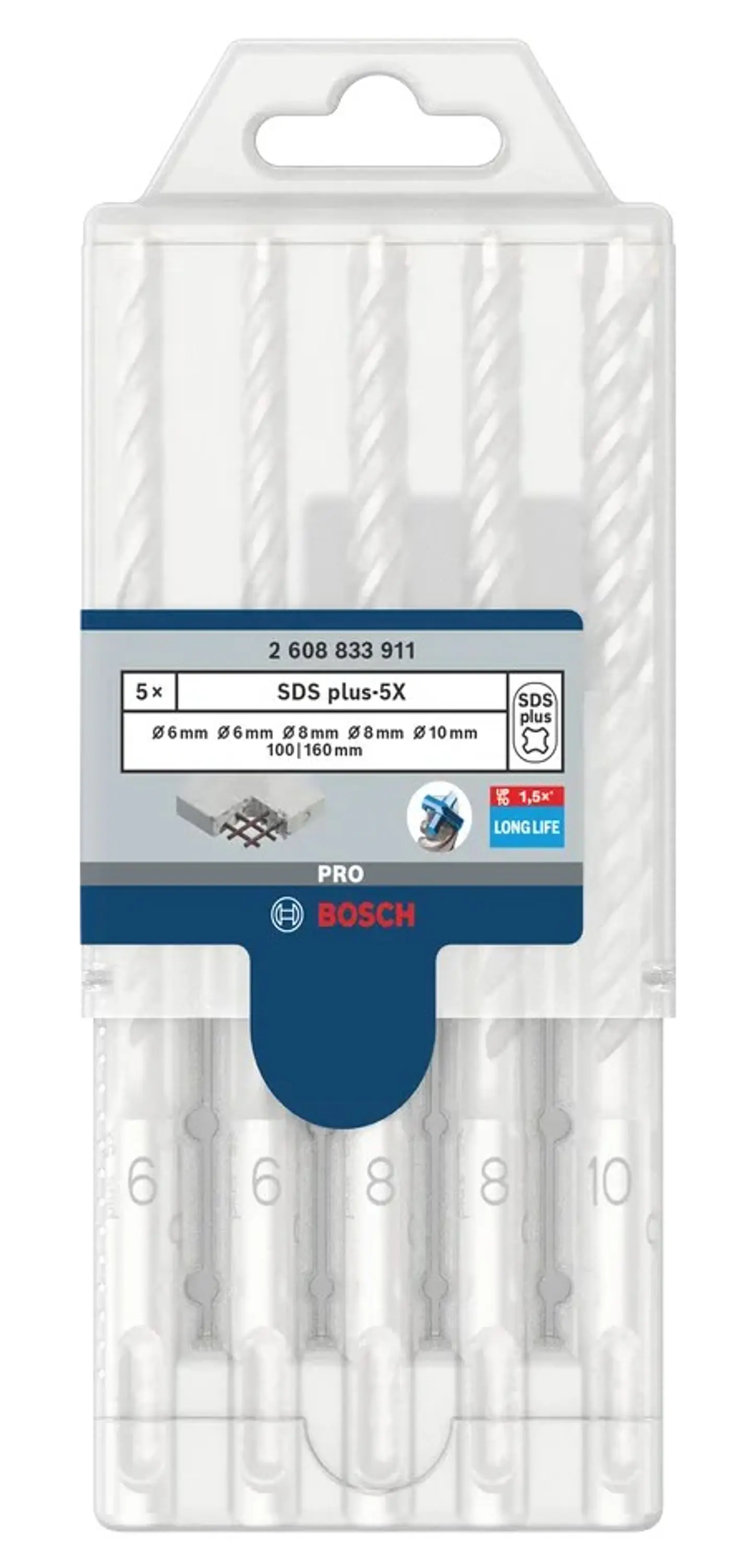 Conjunto de brocas para martelo PRO SDS plus-5X (5 unids) BOSCH 3