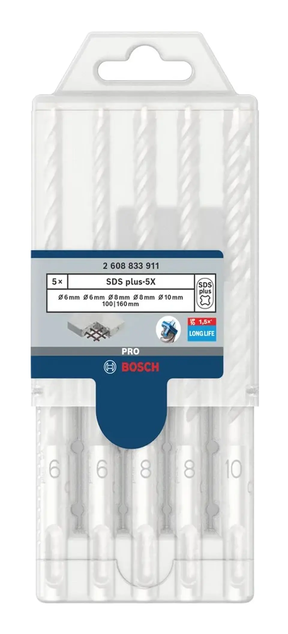 Conjunto de brocas para martelo PRO SDS plus-5X (5 unids) BOSCH 3