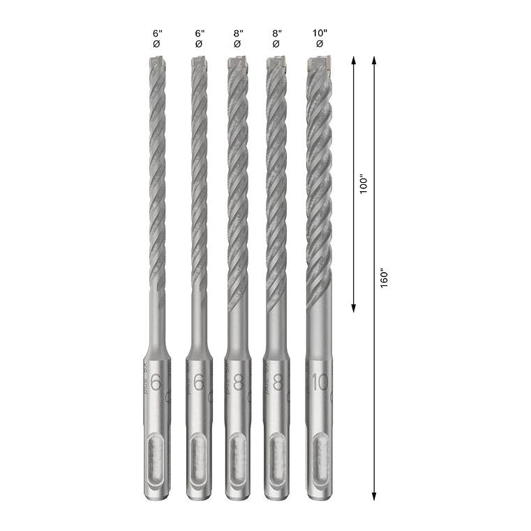 Conjunto de brocas para martelo PRO SDS plus-5X (5 unids) BOSCH 2