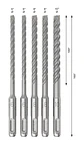 Conjunto de brocas para martelo PRO SDS plus-5X (5 unids) BOSCH - Thumbnail 2