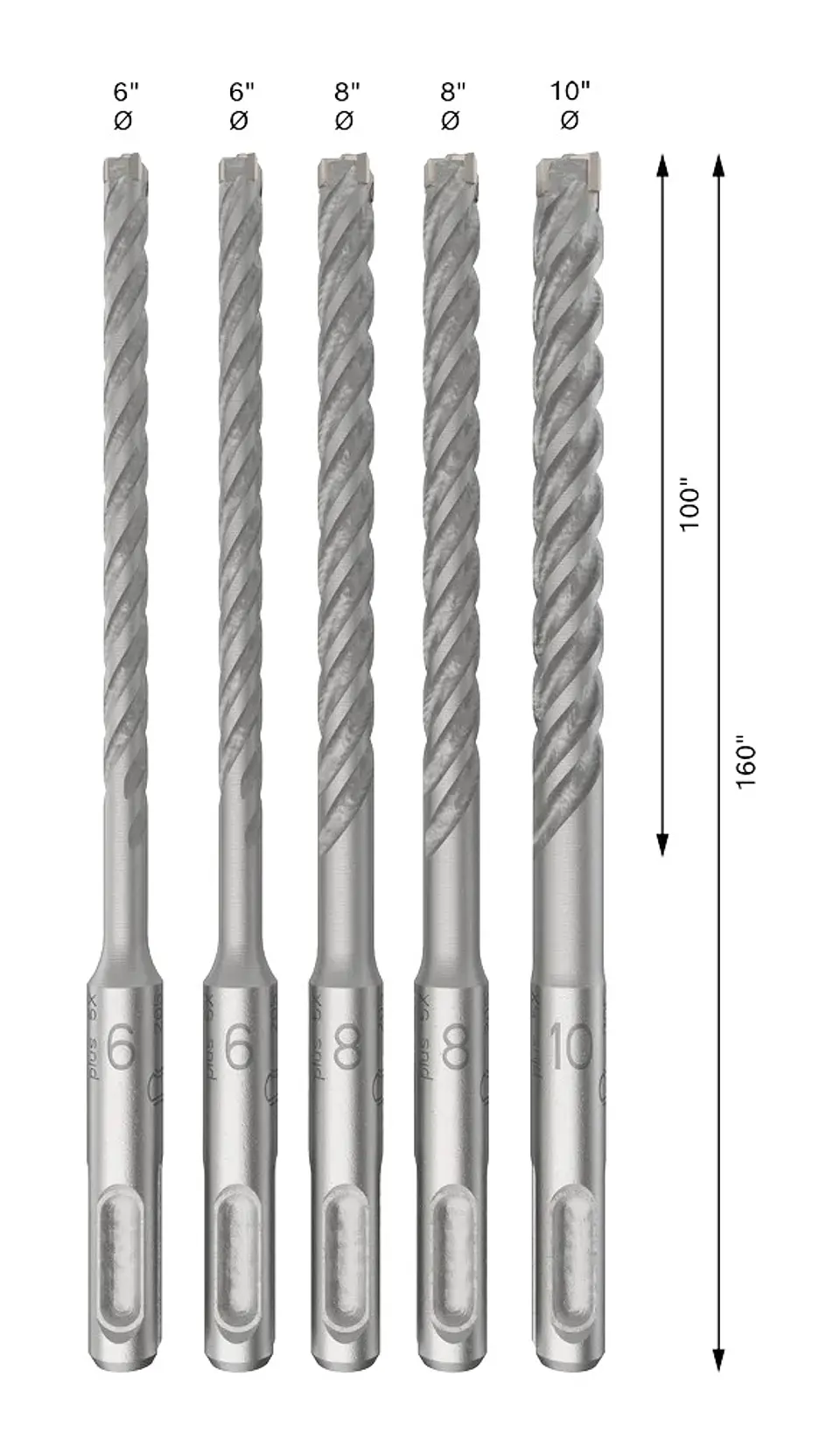 Conjunto de brocas para martelo PRO SDS plus-5X (5 unids) BOSCH 2