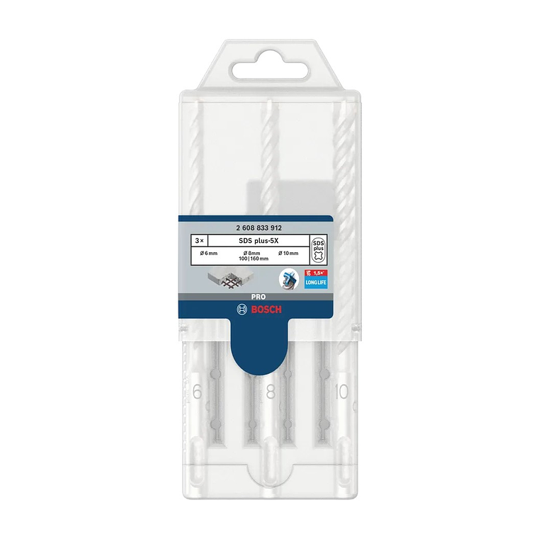 Conjunto de brocas para martelo PRO SDS plus-5X (3 unids) BOSCH 3