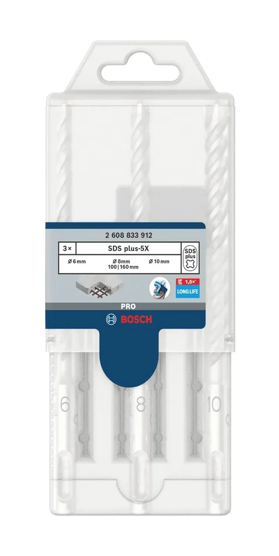 Conjunto de brocas para martelo PRO SDS plus-5X (3 unids) BOSCH 3