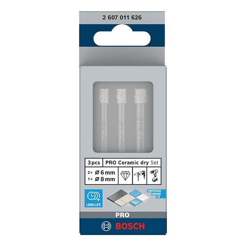 Conjunto de brocas para PRO Ceramic dry (3 unids) BOSCH  4