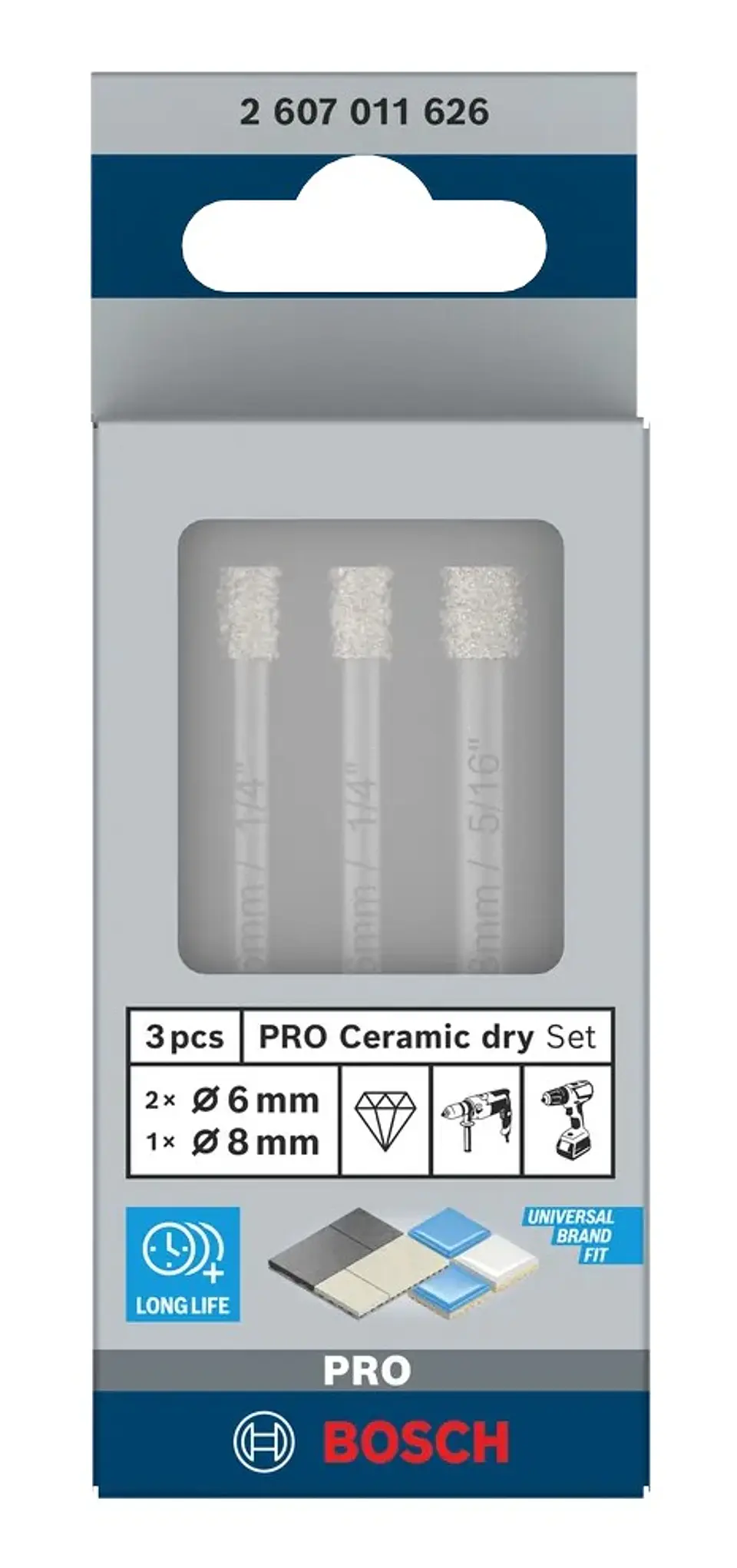 Conjunto de brocas para PRO Ceramic dry (3 unids) BOSCH  4