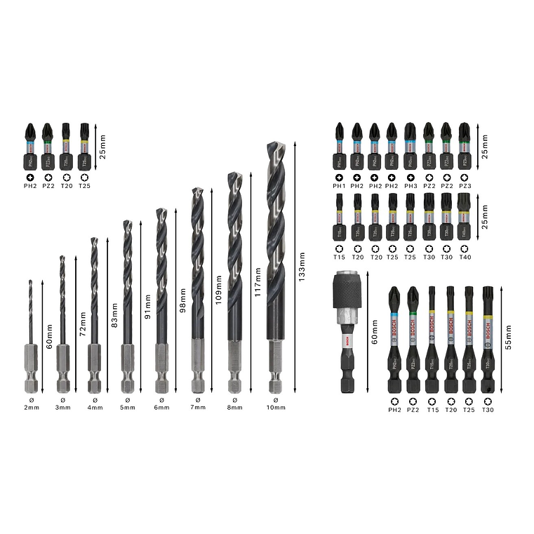 PRO Impact Metal Set (35 unids) BOSCH  3