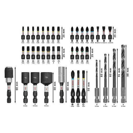 PRO Impact Metal Set (40 unids) BOSCH  3