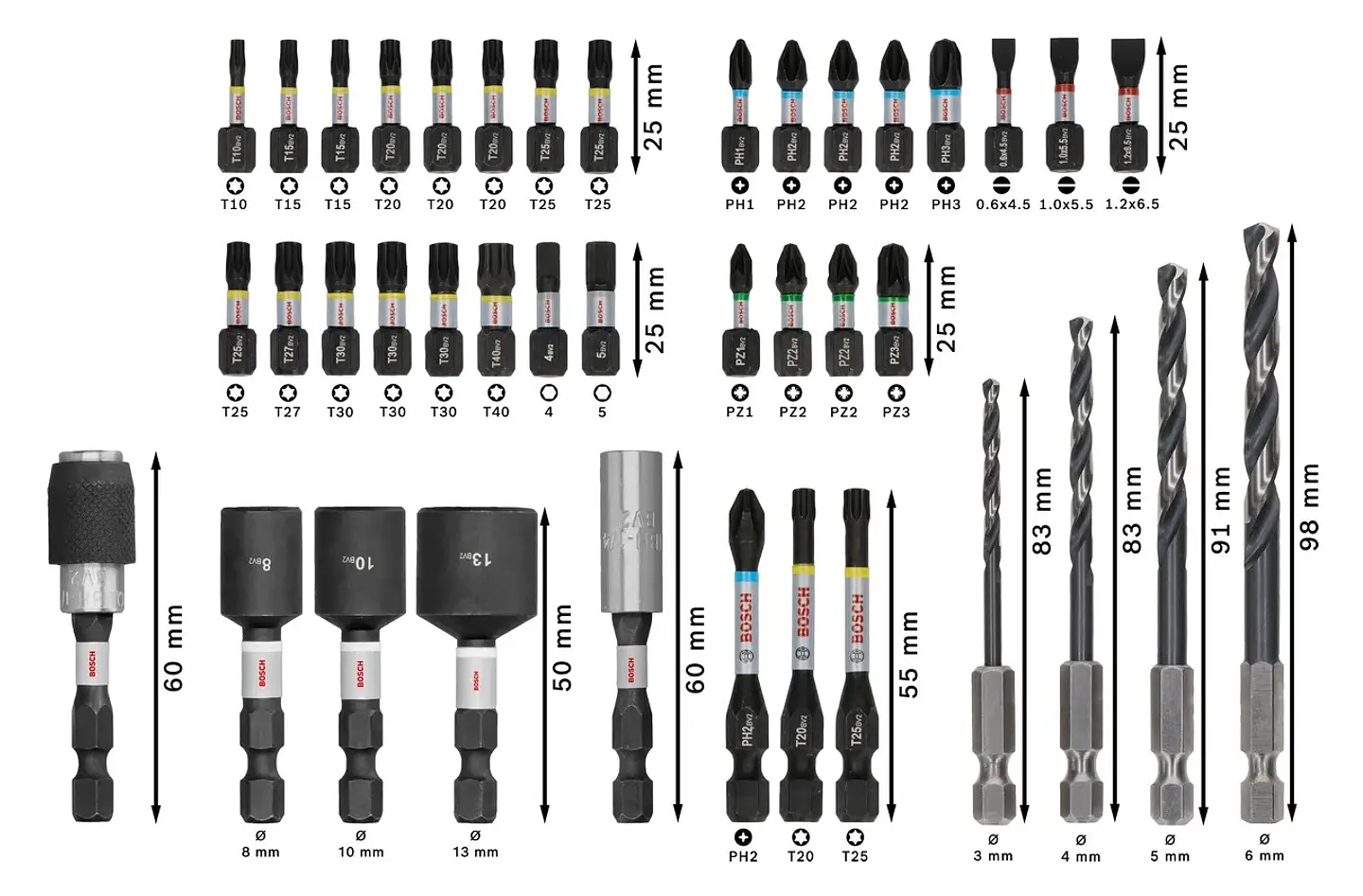 PRO Impact Metal Set (40 unids) BOSCH  3