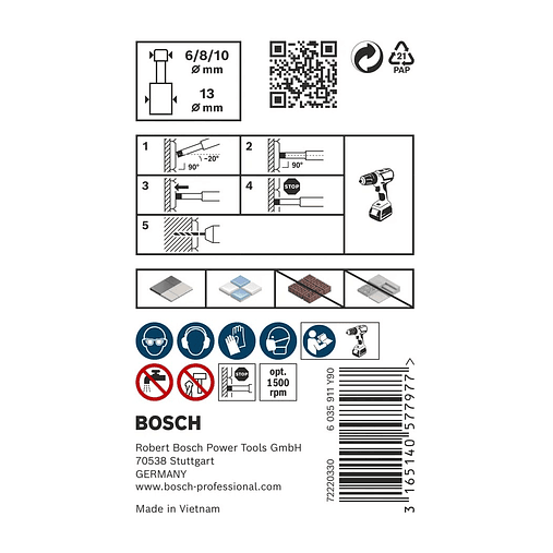 Conjunto de brocas para PRO Ceramic dry (3 unids) BOSCH  5