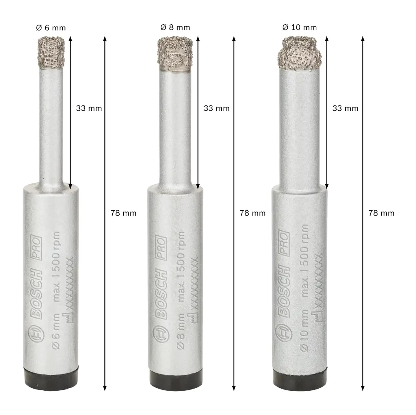 Conjunto de brocas para PRO Ceramic dry (3 unids) BOSCH  3