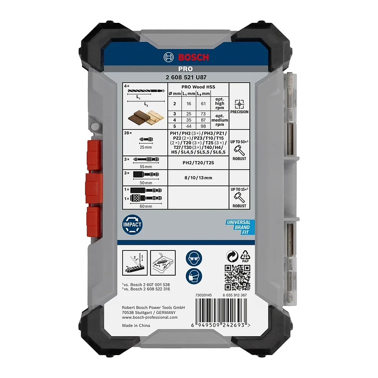 PRO Impact Wood Set (40 unids) BOSCH  5