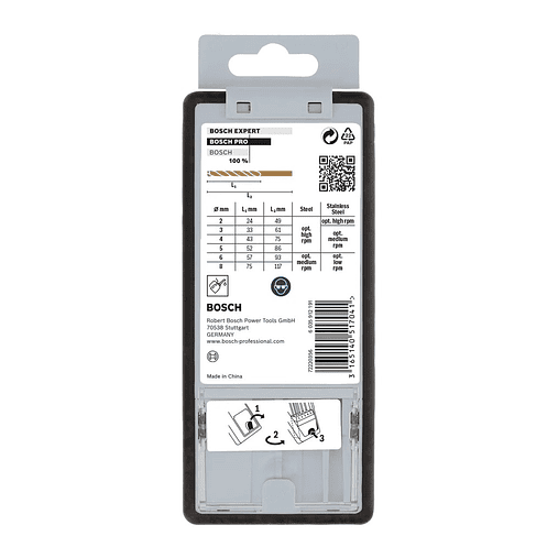 Conjunto de brocas para metal PRO Stainless Steel HSS-Co (6 unids) BOSCH  4