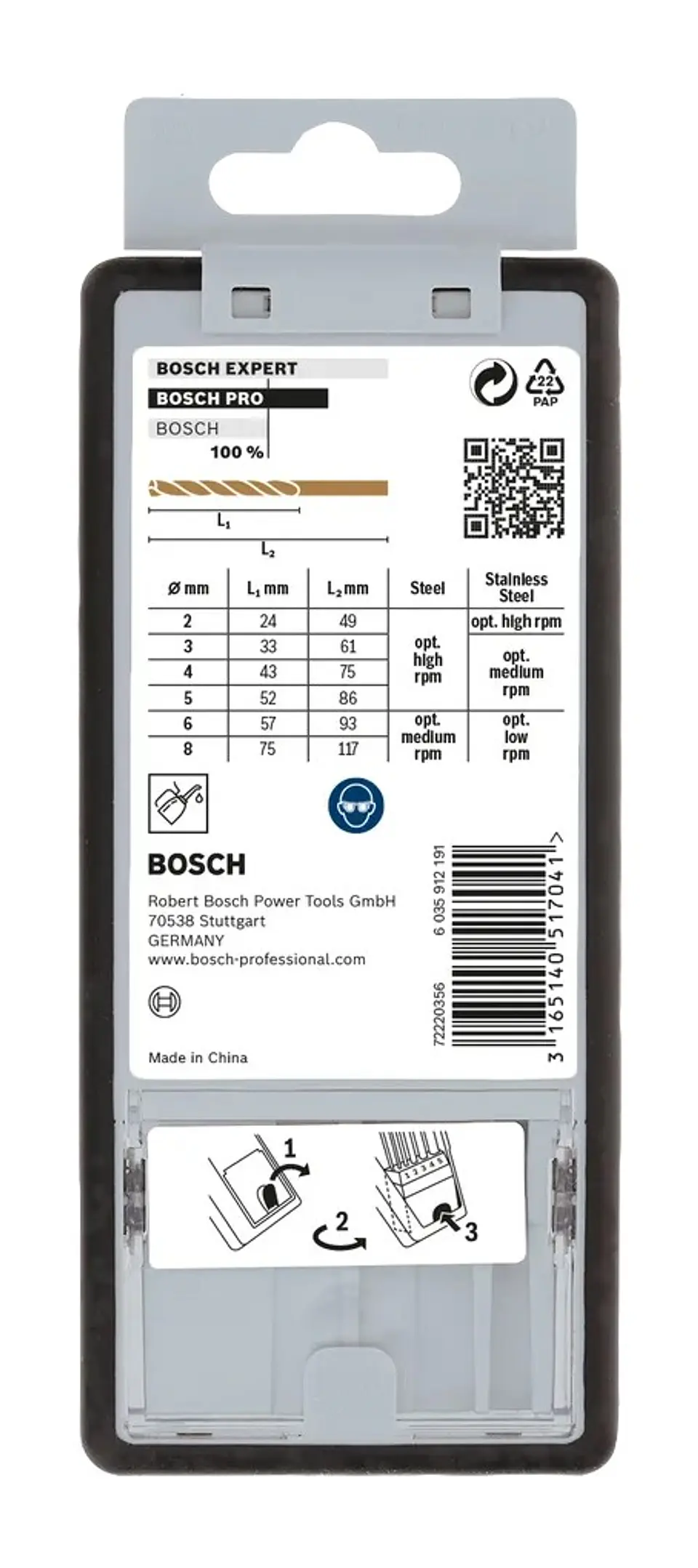 Conjunto de brocas para metal PRO Stainless Steel HSS-Co (6 unids) BOSCH  4