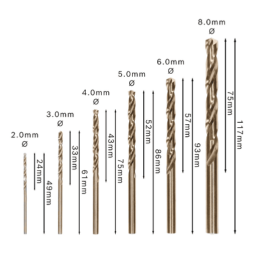 Conjunto de brocas para metal PRO Stainless Steel HSS-Co (6 unids) BOSCH  3